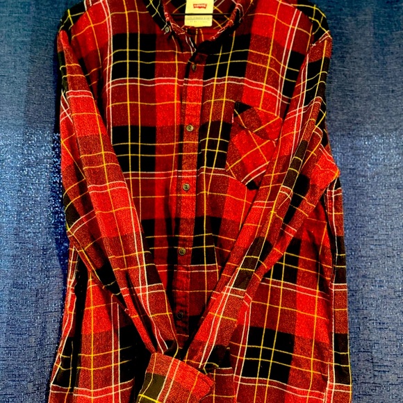 Levi's Other - Levi's Men's Red, Black, and Yellow Plaid Shirt